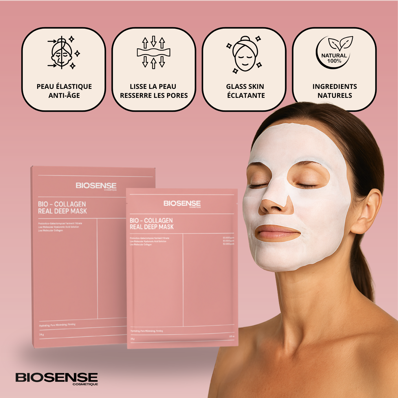 Mascarilla de biocolágeno